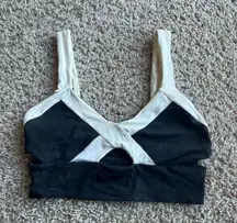 Black And White Cut Out Bikini Top