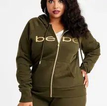 BEBE SPORT GOLD FOIL LOGO HOODIE SIZE MEDIUM