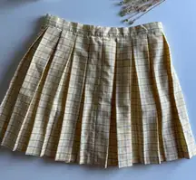 Girl High Waisted Plaid Pleated Tennis Skirt School A-Line Skater Skirts