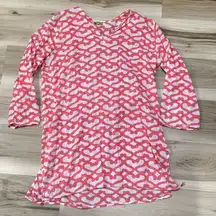 Roberta Roller Rabbit Pink White Light Cotton Tunic Coverup Women’s Large
