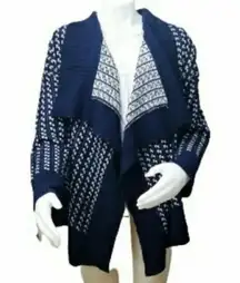 💕ROMEO AND JULIET COUTURE💕 blue white open cardigan