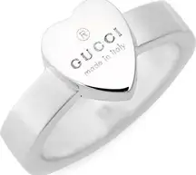 Gucci Trademark Heart Ring Sterling Silver