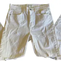 Current/Elliot White The super High waist stiletto salty Destroy size 28