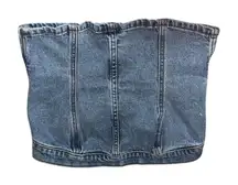 Abercrombie & Fitch Strapless Blue Denim Tube Top