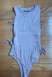 WORN ONCE Bodysuit With Side Ties 