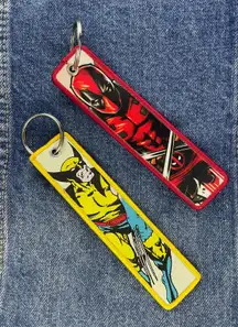 Deadpool And Wolverine 5 inch Keychain Set