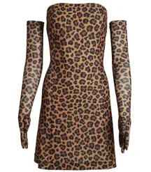 Miscreants London MISCREANTS Cupid Leopard   Dress & Gloves