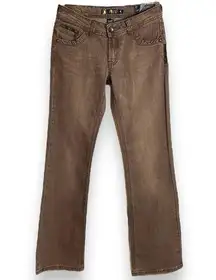 Lot 29 Sand Brown Denim Bootcut Jeans Junior’s Size 7