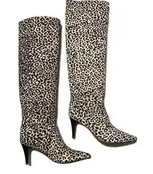 Marc Fisher NEW in BOX   Ginnie Cheetah Calf Hair tall Boots Sz 6.5