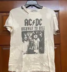 Junk food, distressed, bleached, tie-dye AC/DC concert, T-shirt, size XS