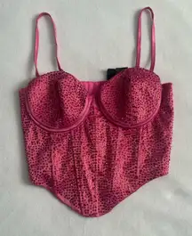 Windsor Sparkly Flirt Satin Headstone Corset XS