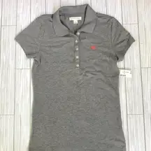 NWT  A87 Piqué Gray Sleeveless Casual Slim Fit Polo - Size Medium