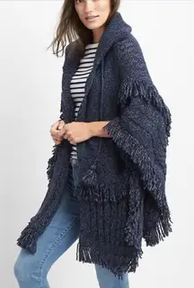 Gap cabincore navy poncho