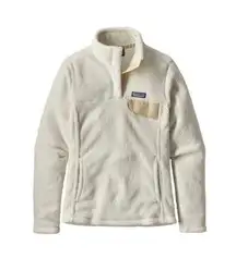 Patagonia Women’s Re-Tool Half Snap Ivory Fleece Pullover Size Medium