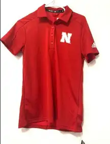 Adidas Nebraska Cornhuskers Red Polo