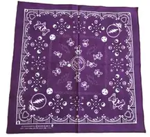 purple Grateful Dead dancing bear bandana