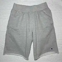 Men’s Reverse Weave Grey Gray Fleece Shorts Size M