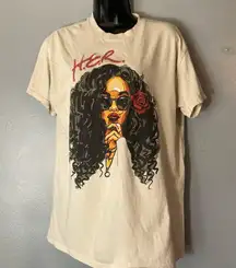H.E.R. Tan Graphic Tshirt
