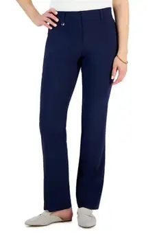 JM Collection Petite Navy Blue Straight-Leg Pants Size 16P New