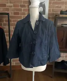 NEW YORK & COMPANY Denim Swing Jacket Coat Size Medium