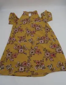 Lila Rose Lily Rose yellow floral dress size small