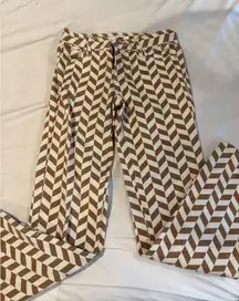 Pacsun brown and white checkered low rise jeans 