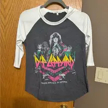 Junk food quarter length tee Def Leppard