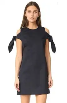 J.O.A. Los Angeles Cold Shoulder Bow Sleeve Dress (Navy) Size XS With Tag