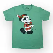 Santa Mickey Mouse Christmas T-Shirt Medium