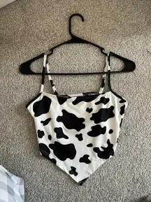 Cow Print Crop Top