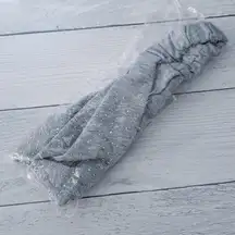 Grey with Silver Tone Accents Fabric Hairband / Headband - New