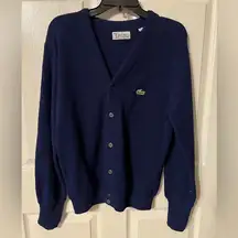 Vintage Lacoste Oversized Cardigan- Navy