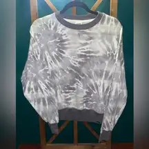 PINK Victoria's Secret Gray Tie Dye Mesh Top