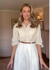 PARACHUTE Women's Linen Shirt in Bone Size Large