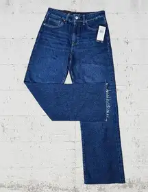 Mavi Denim Barcelona Dark Wash High Rise Womens Wide Leg Organic Jeans Size 27