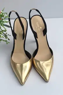 Kate spade Gold Pointed Heels