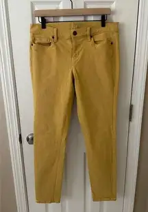 LOFT skinny jeans size 10 mustard yellow