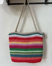 . Beautiful rainbow shoulder bag! Gorgeous bright colors! NWOT