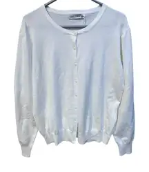 Grace Karin Women's 3XL White Cardigan Sweater Long Sleeve Button Down