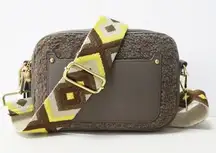 Fleece Camera‎ Bag Crossbody Printed Colorful Strap Belt Bag Neon NWT