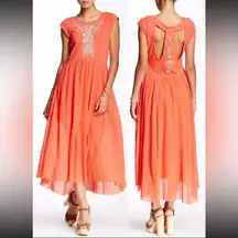 Free People boho Cactus Flower Toosaloosa Meadow Midi Dress -$148 summer spring
