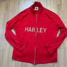 Harley Davidson Big Swamp Alabama Fullzip Jacket Womens Size‎ L Biker Y2k