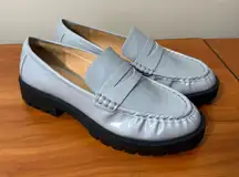 LOFT Lug Penny Loafer Powder Blue‎ Slip On Casual Business Office Career Work 7M