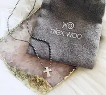 Alex Woo Sterling Silver Little Faith Cross