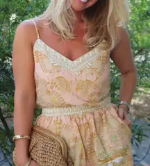 LASSURENAS Italian Coast Rose Tank Top size Small