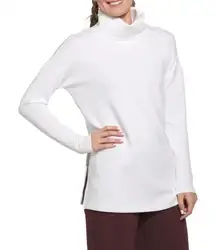 SPANX AirEssentials Turtleneck Tunic Top White Size Medium