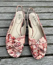 LifeStride‎ Womens Mimosa Pink Slip On Flat Slingback Sandals Shoes size 7.5
