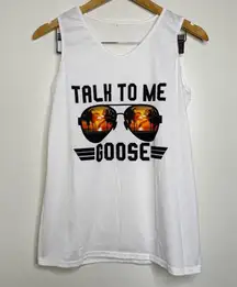 READ ⬇️ Top Gun Talk to me Goose Tank Top Women’s Size Medium