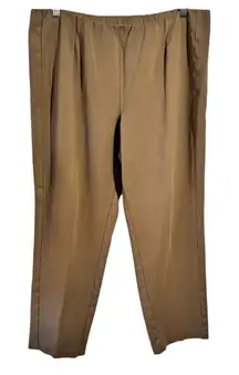 J.Jill Ponte Slim Leg Pant Women XL Tan Nylon Blend Minimal Modest Casual Career