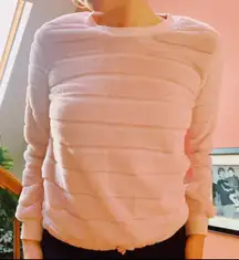 Light Pink Fluffy Shirt Sweatshirt 